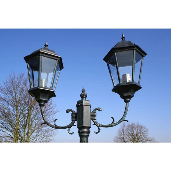 Utebelysning - Living Trädgårdslampa 2 armar 230 cm mörkgrön/svart aluminium