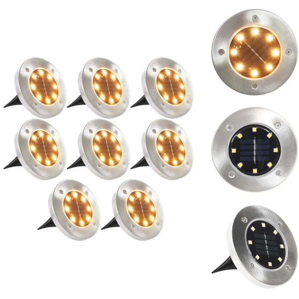 Utebelysning - Living Marklampor soldrivna 8 st LED varmvit
