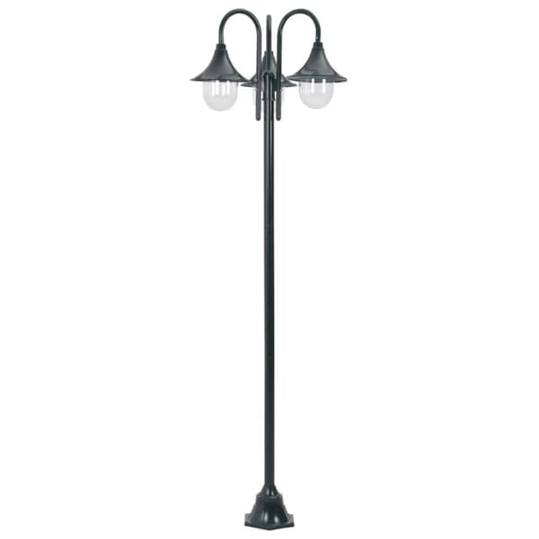Utebelysning - Living Lyktstolpe för trädgård E27 220 cm aluminium 3 lyktor mörkgrön