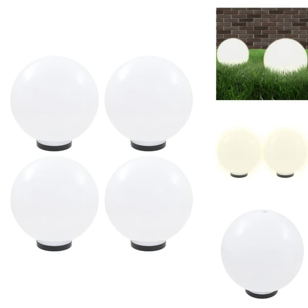 Ulkovalaisimet - Living LED-pallovalaisimet 4 kpl 30 cm akryyli