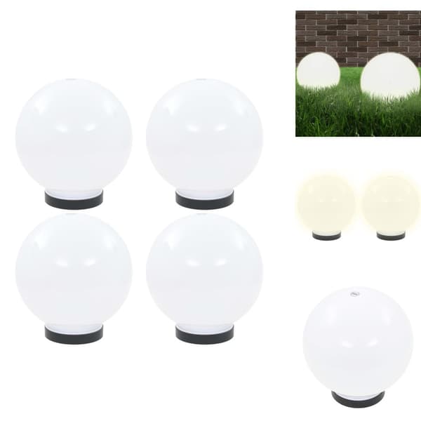 Utebelysning - Living Globlampor 4 st LED sfäriska 20 cm PMMA
