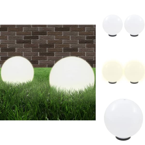 Utebelysning - Living Globlampa LED set 2 st sfäriska 30 cm PMMA