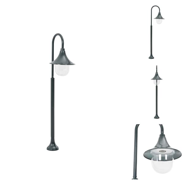 Utebelysning - Living Lyktstolpe för trädgård E27 120 cm aluminium mörkgrön