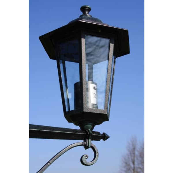 Lygtepæl med 3 arme 215 cm aluminium mørkegrøn/sort - Havelys - Havebelysning - Home & Living