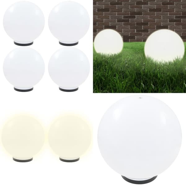 LED-kuglelamper 4 stk. Kugleformet 40 cm PMMA - Kuglelampe - Kuglelamper - Home & Living