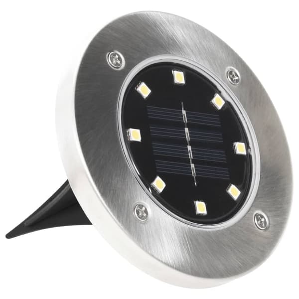 Soldrevne LED-nedgravningsspots 8 stk. RGB-farver - Solcellelampe - Solcellelamper - Home & Living