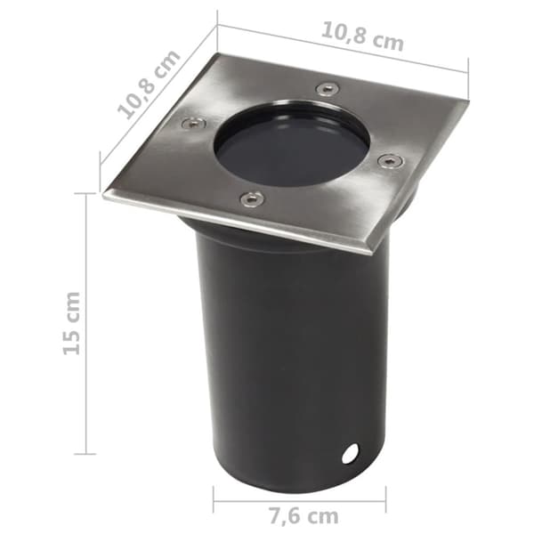 Nedgravede udendørs havespotlys 3 stk. Firkantet - Spotlight - Spotlights - Home & Living