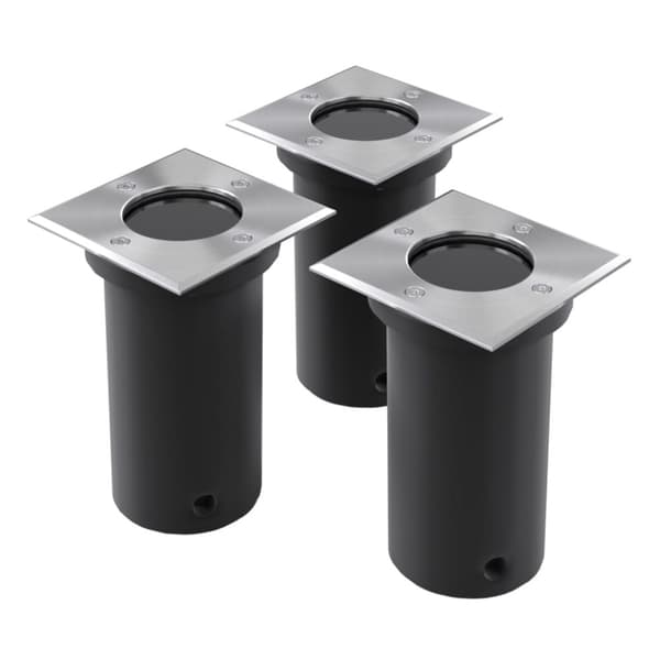 Nedgravede udendørs havespotlys 3 stk. Firkantet - Spotlight - Spotlights - Home & Living