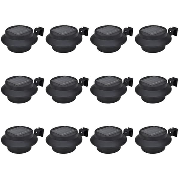 Solcellslampor för staket 12 st LED svart - Sollampor - Sollampor - Home & Living