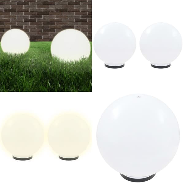 LED-kuglelamper 2 stk. Kugleformet 40 cm PMMA - Kuglelampe - Kuglelamper - Home & Living