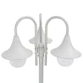 Miniatyrbild 4 av 5: Lyktstolpe för trädgård E27 220 cm aluminium 3 lyktor vit - Lampstolpe - Lampstolpar - Home & Living