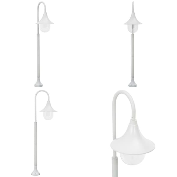 Havestolpelampe E27 120 cm aluminium hvid - Havestolpelampe - Havestolpelamper - Home & Living