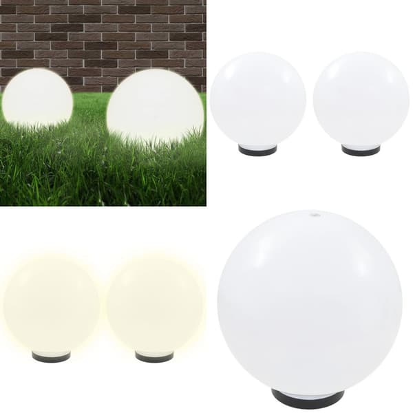 LED-kuglelamper 2 stk. Kugleformet 30 cm PMMA - Kuglelampe - Kuglelamper - Home & Living