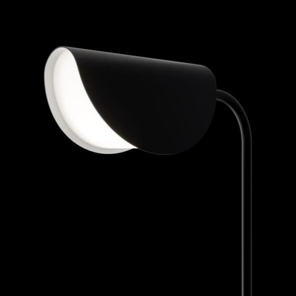 Maytoni Mollis Modern svart golvlampa, lampskärm i akryl