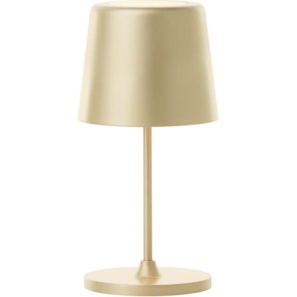 Utomhusbordslampa - BRILLIANT - KAAMI - Uppladdningsbar - Matt guld - LED - 2W - 310lm - 3000K - DIM - USB - 3-stegs DIM - IP54