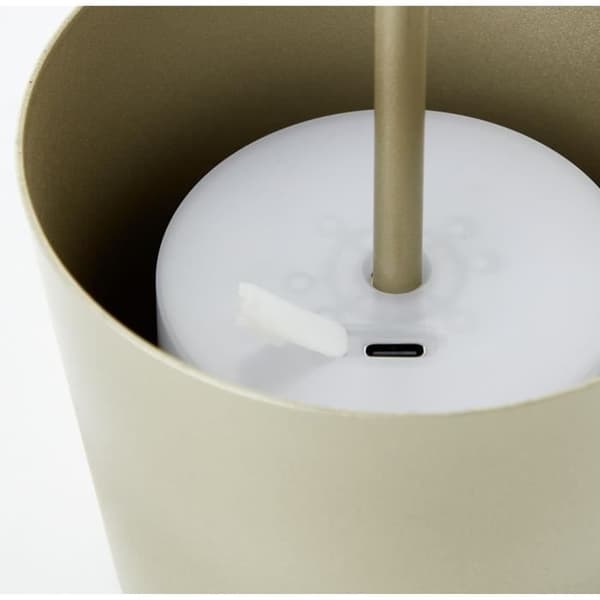 Utomhusbordslampa - BRILLIANT - KAAMI - Uppladdningsbar - Matt guld - LED - 2W - 310lm - 3000K - DIM - USB - 3-stegs DIM - IP54