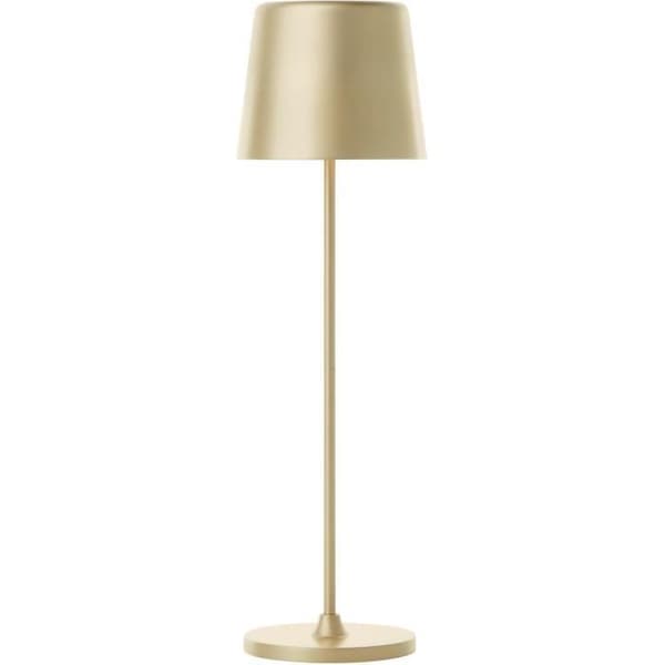 Utomhusbordslampa - BRILLIANT - KAAMI - Uppladdningsbar - Matt guld - LED - 2W - 310lm - 3000K - DIM - USB - 3-stegs DIM - IP54