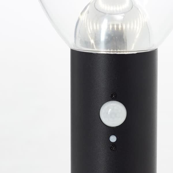 Utomhusstolpe - BRILJANT - TULIP - LED och solenergi - Rörelsedetektor - Rostfritt stål och plast - 4 W - Svart