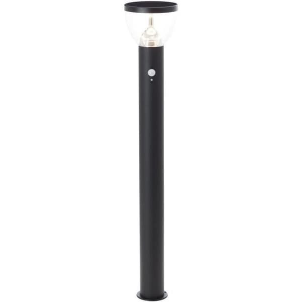 Utomhusstolpe - BRILJANT - TULIP - LED och solenergi - Rörelsedetektor - Rostfritt stål och plast - 4 W - Svart
