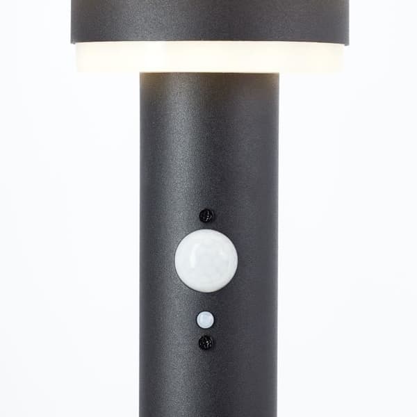 Utomhusstolpe - BRILJANT - GARVINA - LED och solenergi - Rörelsedetektor - Rostfritt stål och plast - 4 W - Svart