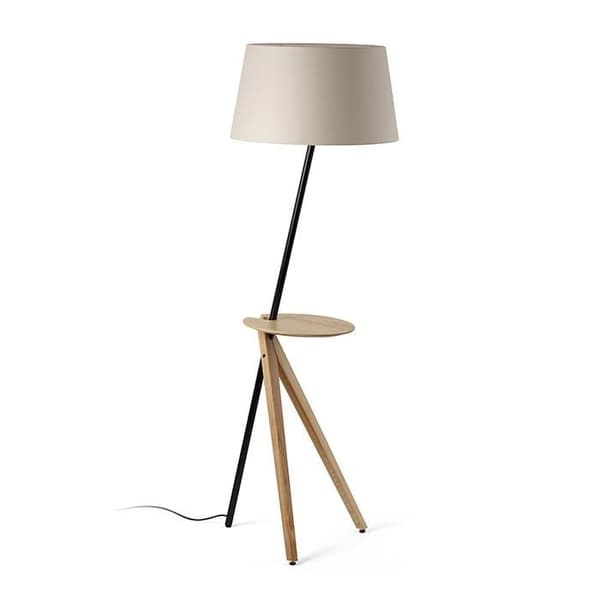 Lampställ - FARO - TREEWOOD - Ask - Beig skärm - Modern skandinavisk stil