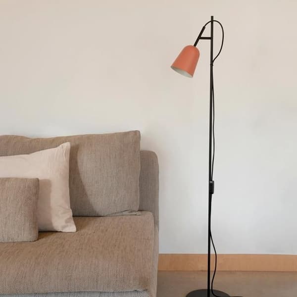Faro STUDIO Task Golvlampa Matt Svart, Rosa