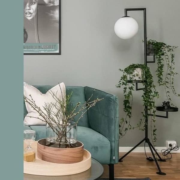 Lampadaire - Globen Lighting - Astoria - H153cm - Noir - Tripode med hyllor