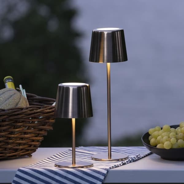 Utomhusbordslampa - BRILLIANT - XAANA - Uppladdningsbar - Guld - LED - 2W - 160lm - CCT - DIM - USB - IP44