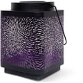 Miniatyrbild 1 av 3: Solar lantern - GARDEN ID Attract - Lila 11 x 11 h15 cm - 6 till 8 timmars autonomi - Mobil - På/av-knapp.