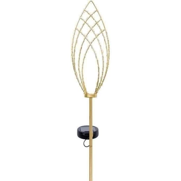 Solcellslykta - GARDEN ID Epi Gold - Ø11 h81 cm - Autonomi 6-8 timmar - På/av-knapp - Uppladdningsbart AAA-batteri.