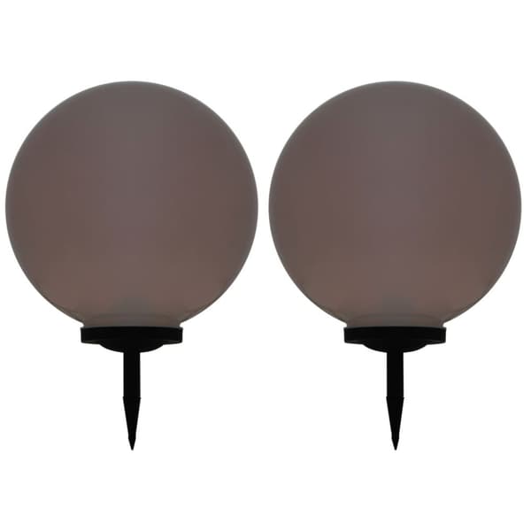 Solcellslampor med LED 2 st sfäriska 50 cm RGB