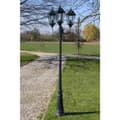 Miniatyrbild 1 av 2: Trädgårdslampa 3 armar 230 cm mörkgrön/svart aluminium
