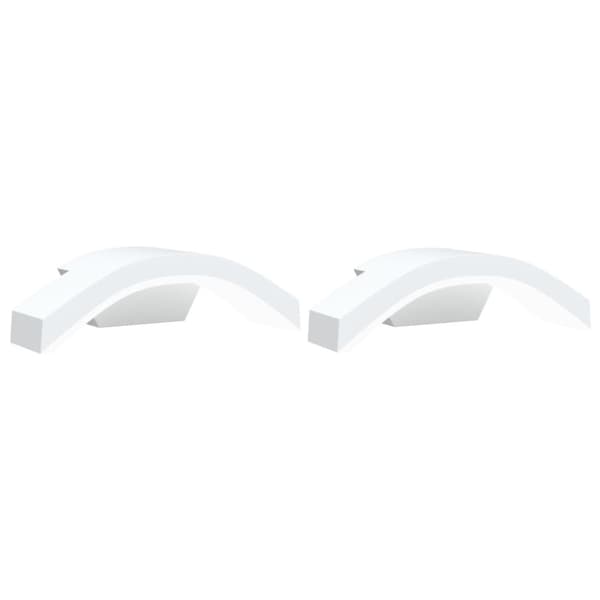 Utomhusvägglampor LED 2 st vit gjuten aluminium