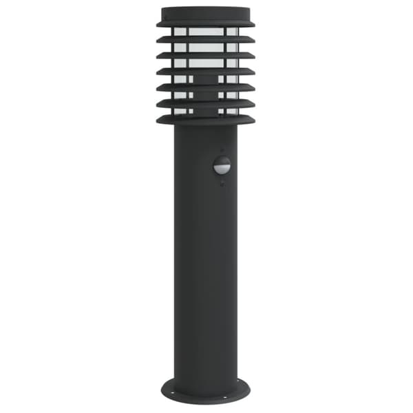 Utomhusgolvlampa med sensor svart 60 cm rostfritt stål
