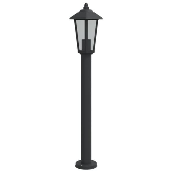 Utomhusgolvlampa svart 80 cm rostfritt stål