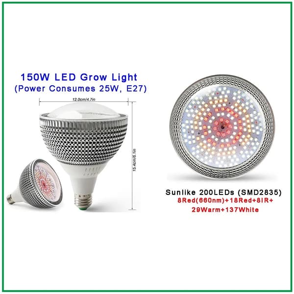 LED Kasvivalo, Täysivalo, Alhainen Energiankulutus,Malli 8