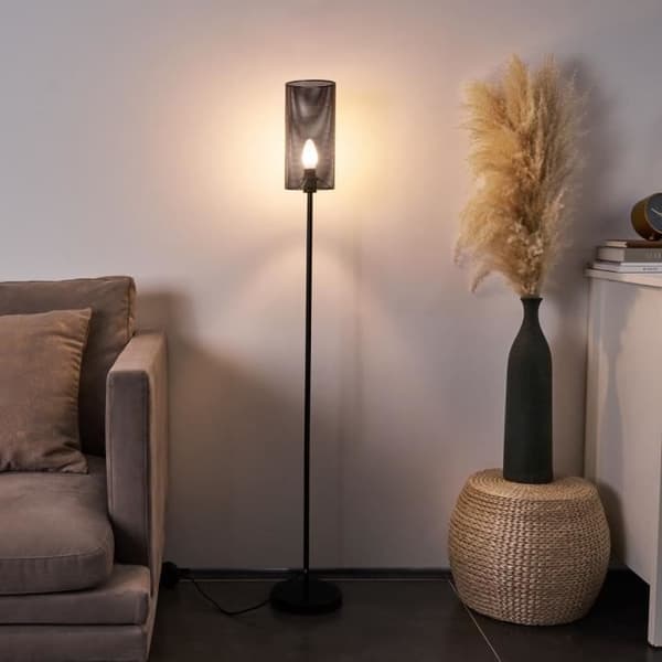 Golvlampa Pauleen Black Mesh E14 - svart - 20W/230V Svart