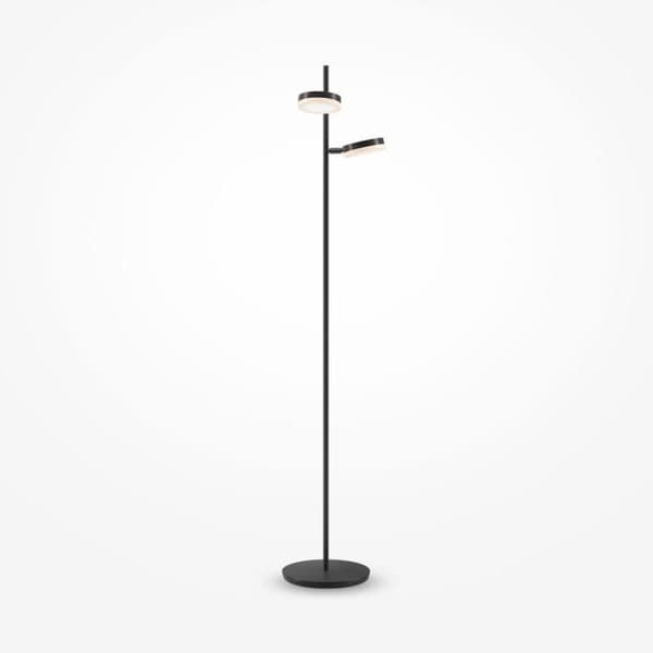 Maytoni Fad 3000K Mattsvart Dimbar LED 2-Lights integrerad golvlampa