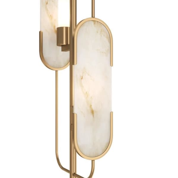 Maytoni Marmo Modern Golvlampa 2 Lampor Guld G9