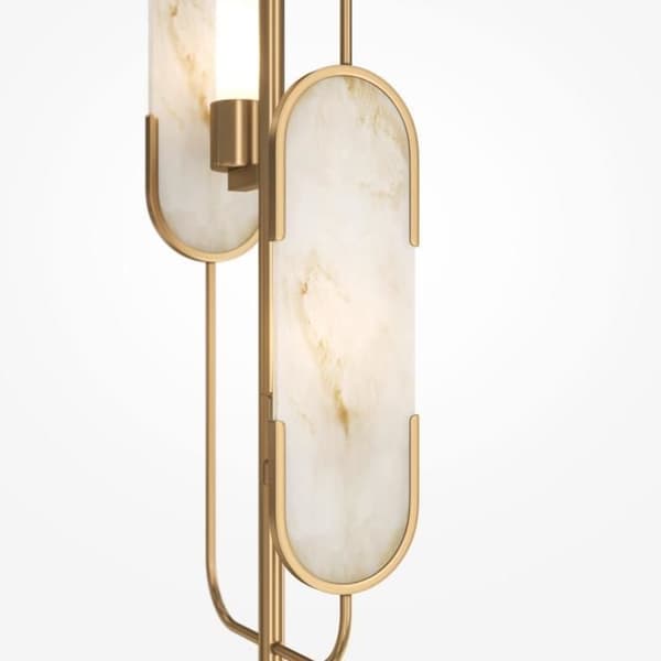 Maytoni Marmo Modern Golvlampa 2 Lampor Guld G9