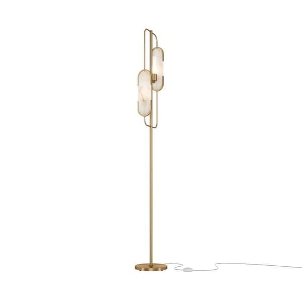 Maytoni Marmo Modern Golvlampa 2 Lampor Guld G9