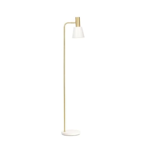 GRAND ELEGANCE-Golvlampa Metall H140cm guld och vit Pauleen H135cm / L22cm / Kabel 210cm Guld Guld, Vit