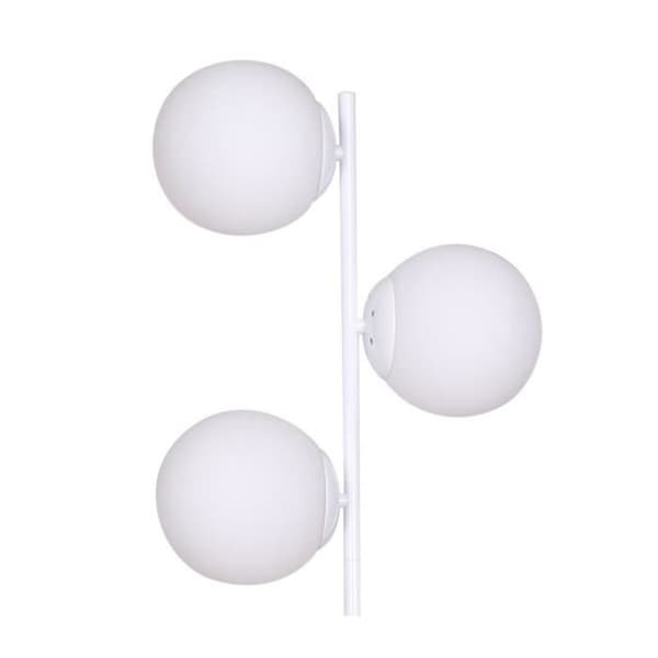 golvlampa 35 x 25 x 167 cm vit metallglas 220 v 50 w