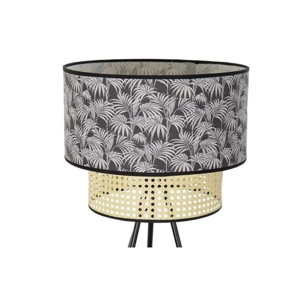 Golvlampa - Naturlig - Svart - Metall - Palmer - 60 x 60 x 129 cm