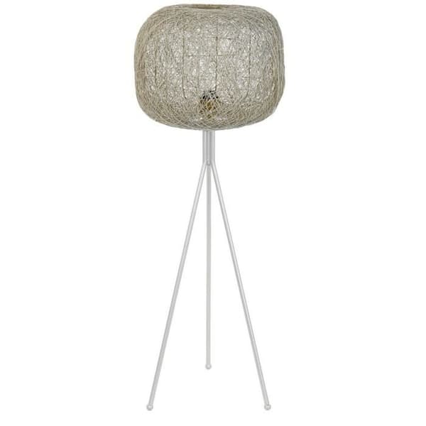modern golvlampa i vit metall (41 x 41 x 109 cm)