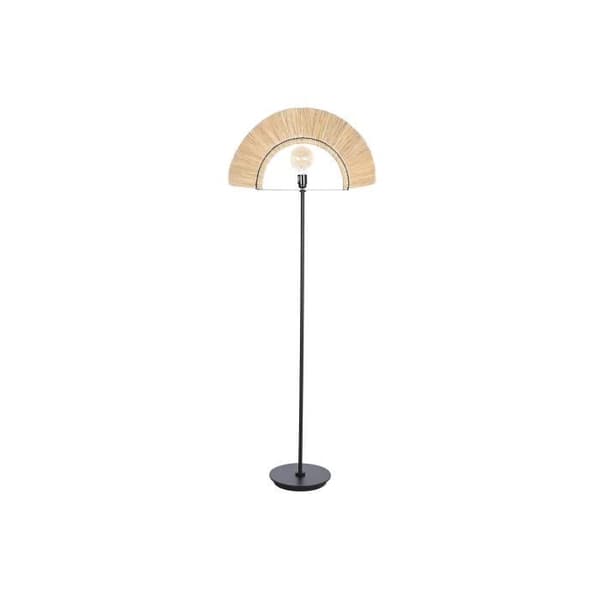golvlampa l svart järnjute