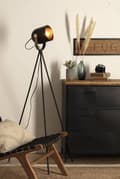 Miniatyrbild 2 av 4: ATMOSPHERA Golvlampa stativ Svart H1136 cm - Svart