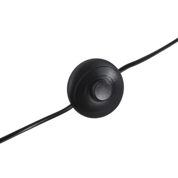 golvlampa l svart järnjute