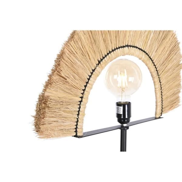 golvlampa l svart järnjute