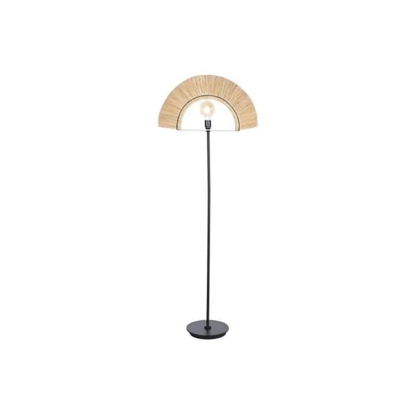 golvlampa l svart järnjute